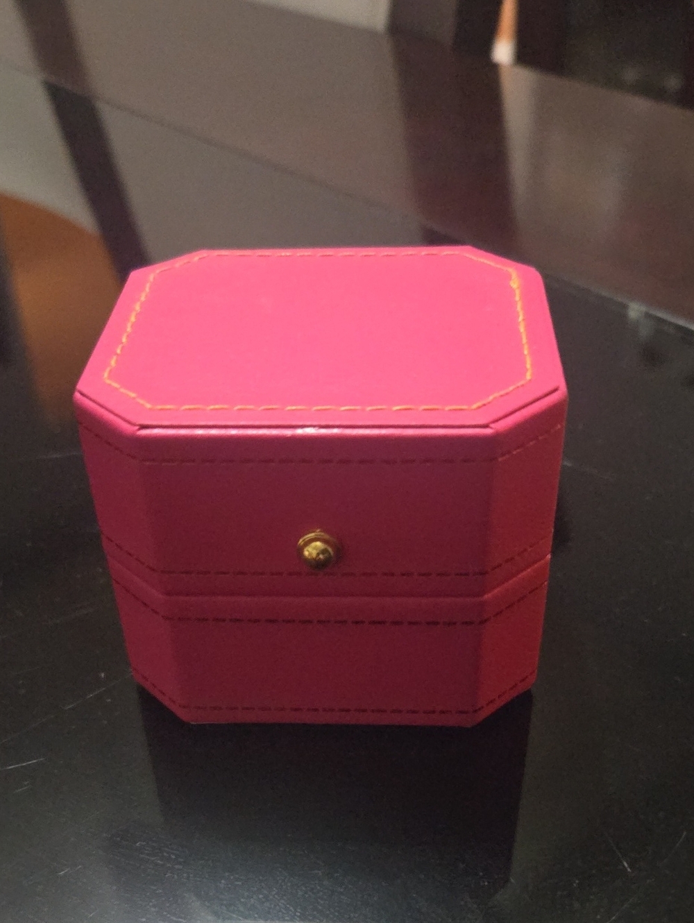Dunkin Donut Pink Jewelry Box with Gold Accent